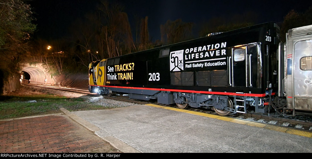 Operation Lifesaver 50th anniversary unit on train 171 prepares to enter the Park Avenue tunnel enroute to Roanoke